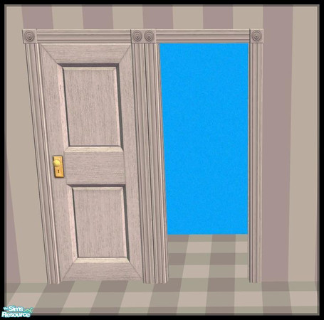 Sims 2 — NK PI Simple Interior Doors - Light Grey by MoMama — This standard Light Grey door and door frame are essential