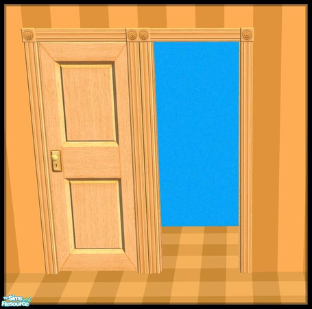 Sims 2 — NK PI Simple Interior Doors - Gold by MoMama — This standard Gold door and door frame are essential to keep your