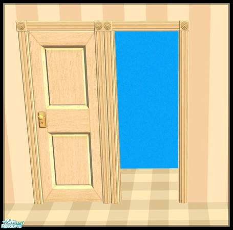 Sims 2 — NK PI Simple Interior Doors - Eggshell by MoMama — This standard Eggshell door and door frame are essential to