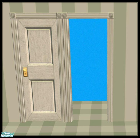 Sims 2 — NK PI Simple Interior Doors - Drab Green by MoMama — This standard Drab Green door and door frame are essential