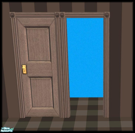 Sims 2 — NK PI Simple Interior Doors - Dark Grey by MoMama — This standard Dark Grey door and door frame are essential to