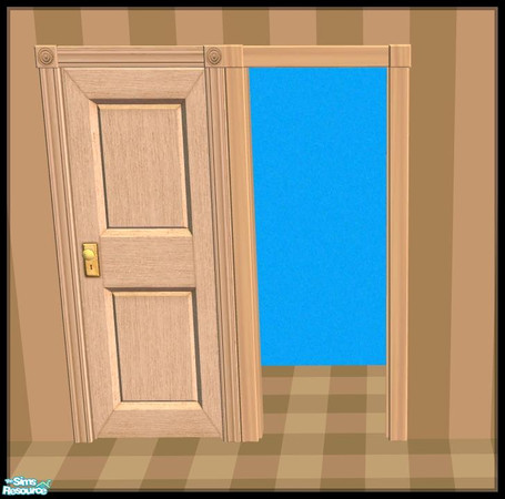 Sims 2 — NK PI Simple Interior Doors - Brown by MoMama — This standard Brown door and door frame are essential to keep