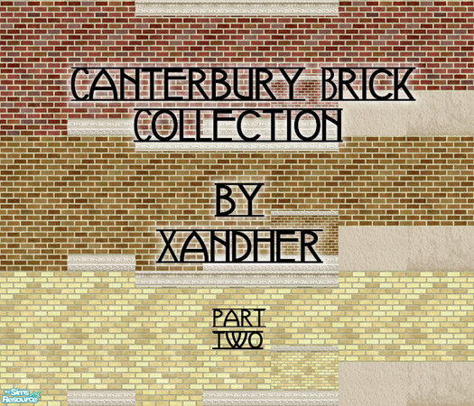Sims 2 — Canterbury Brick Collection Part 2 by Xandher — An extensive set of victorian inspired brick featuring
