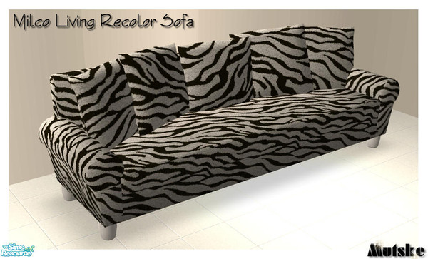 Sims 2 — Milco Living White - Sofa by Mutske — Recolors from the Milco Livingroom set. Contains recolor of the Chair,