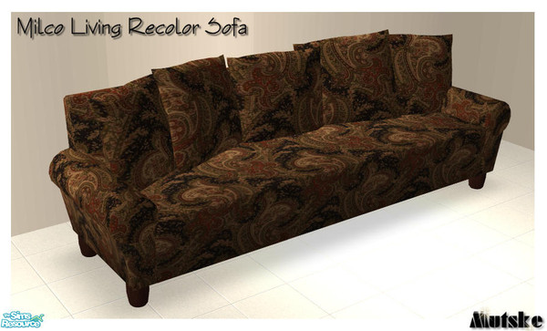Sims 2 — Milco Living Dark Mahogany - Sofa by Mutske — Recolors from the Milco Livingroom set. Contains recolor of the