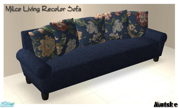 Sims 2 — Milco Living Black - Sofa by Mutske — Recolors from the Milco Livingroom set. Contains recolor of the Chair,
