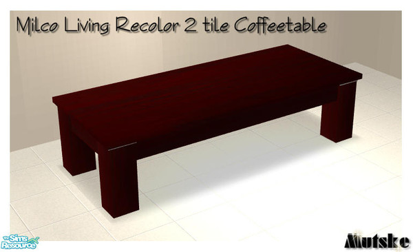 Sims 2 — Milco Living Red - 2 tile Coffeetable by Mutske — Recolors from the Milco Livingroom set. Contains recolor of