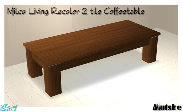 Sims 2 — Milco Living Cafe - 2 tile Coffeetable by Mutske — Recolors from the Milco Livingroom set. Contains recolor of