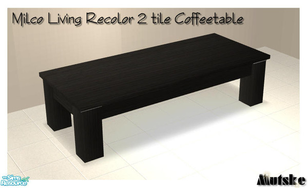 Sims 2 — Milco Living Black - 2 tile Coffeetable by Mutske — Recolors from the Milco Livingroom set. Contains recolor of