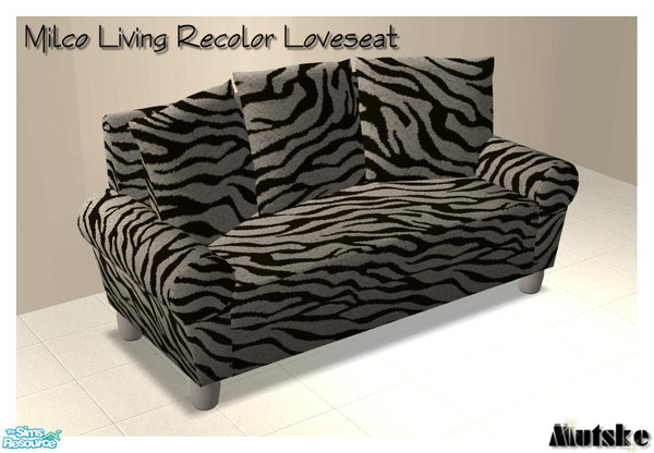 Sims 2 — Milco Living White - Loveseat by Mutske — Recolors from the Milco Livingroom set. Contains recolor of the Chair,