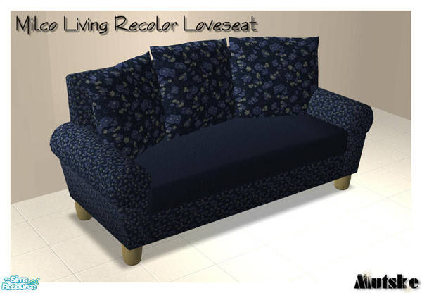 Sims 2 — Milco Living Pine - Loveseat by Mutske — Recolors from the Milco Livingroom set. Contains recolor of the Chair,