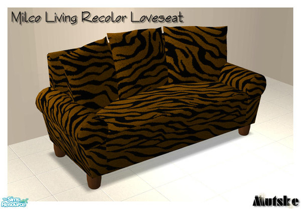 Sims 2 — Milco Living Cafe - Loveseat by Mutske — Recolors from the Milco Livingroom set. Contains recolor of the Chair,
