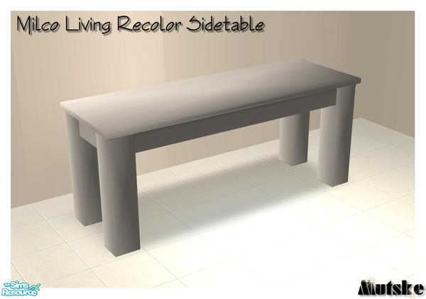 Sims 2 — Milco Living White - Sidetable by Mutske — Recolors from the Milco Livingroom set. Contains recolor of the