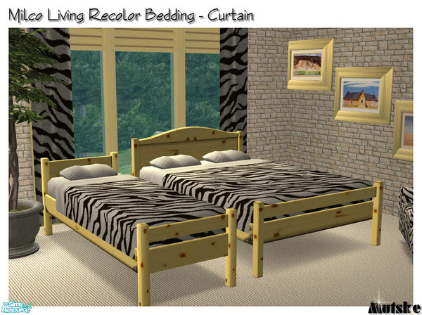 Sims 2 — Milco Living White - Bedding / Curtains by Mutske — Recolors from the Milco Livingroom set. Contains recolor of