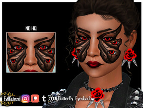 Sims 4 — Butterfly Eyeshadow by EvilQuinzel — Eyeshadow for a scary look. - Eyeshadow category; - Female and male; - Teen