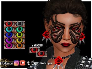 Sims 4 — Moth Eyes by EvilQuinzel — Scary eyes in ten shades. - Facepaint category; - Female and male; - Teen + ; - All
