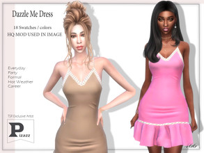 Sims 4 — Dazzle Me Dress by pizazz — Dazzle Me Dress for your sims 4 games. The dress is stylish and modern great for