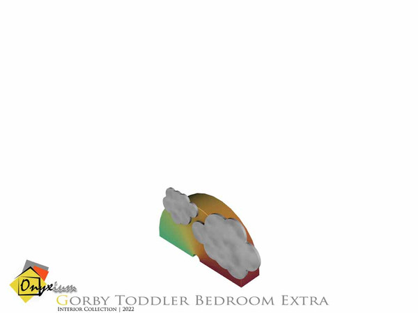 Sims 4 — Mid Century Modern - Gorby Rainbow And Clouds Decor by Onyxium — Onyxium@TSR Design Workshop Toddler Bedroom
