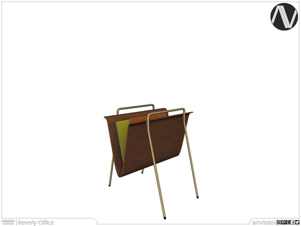 Sims 4 — Mid Century Modern | Beverly Magazine Holder by ArtVitalex — Office And Study Room Collection | All rights