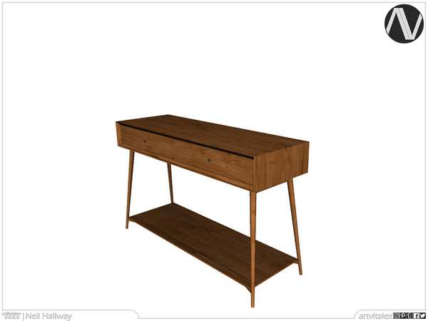 Sims 4 — Mid Century Modern | Neil Console Table by ArtVitalex — Hallway Collection | All rights reserved | Belong to