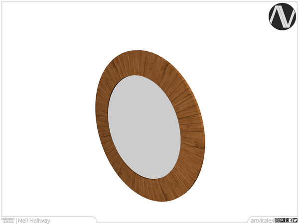 Sims 4 — Mid Century Modern | Neil Mirror by ArtVitalex — Hallway Collection | All rights reserved | Belong to 2022