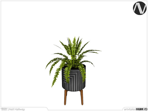 Sims 4 — Mid Century Modern | Neil Plant by ArtVitalex — Hallway Collection | All rights reserved | Belong to 2022