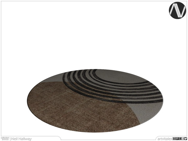 Sims 4 — Mid Century Modern | Neil Rug by ArtVitalex — Hallway Collection | All rights reserved | Belong to 2022