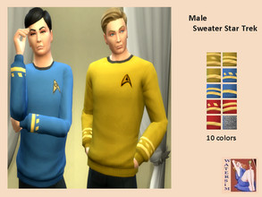 Sims 4 — ws Male Sweater Star Trek - RC by watersim44 — Male Sweater Star Trek - recolor. Inspired by a movie. Captain,