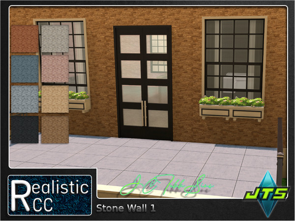 Sims 4 — Stone Wall 1 by JCTekkSims — Created by JCTekkSims