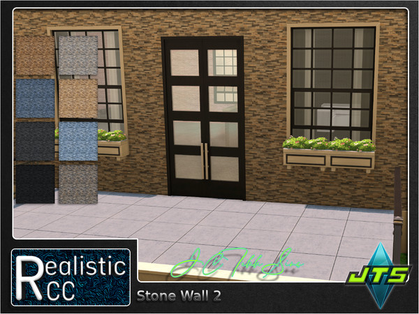 Sims 4 — Stone Wall 2 by JCTekkSims — Created by JCTekkSims