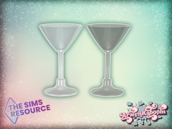 Sims 4 — Mid Century Modern Collection - Glass by ArwenKaboom — Base game glass in 2 recolors. You can find all items by
