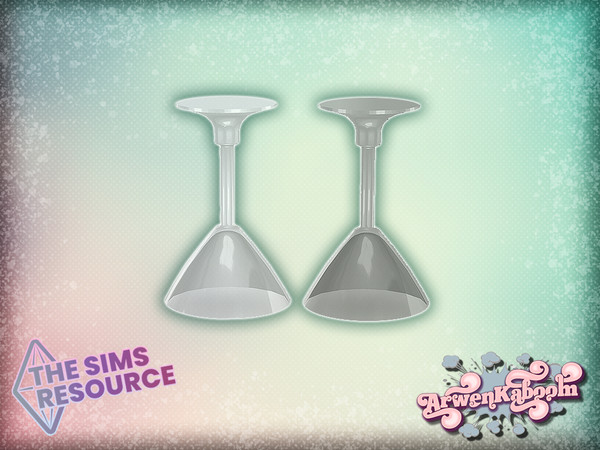 Sims 4 — Mid Century Modern Collection - Glass Upside Down by ArwenKaboom — Base game glass in 2 recolors. You can find