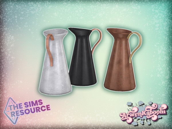 Sims 4 — Mid Century Modern Collection - Jug by ArwenKaboom — Base game jug in 4 recolors. You can find all items by