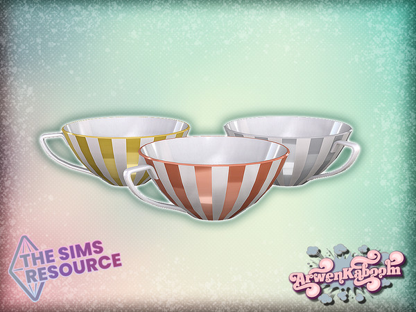 Sims 4 — Mid Century Modern Collection - Tea Cup by ArwenKaboom — Base game tea cup in 3 recolors. You can find all items