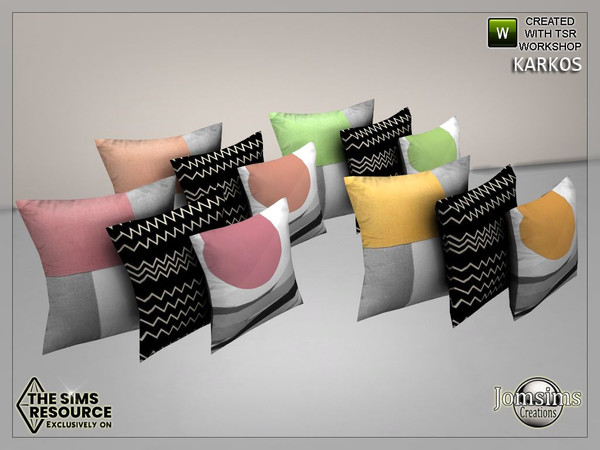 Sims 4 — Karkos cushions by jomsims — Karkos cushions decorative for sofa
