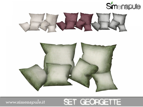Sims 4 — Set Georgette  - Cushions by Simenapule — Set Georgette - Cushions. 4 colors.