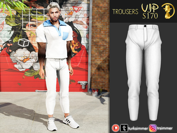 Sims 4 — [PATREON] (Early Access) Trousers S170 by Daph's — 10 Swatches Compatible with HQ mod Works with all of skins