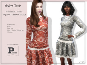 Sims 4 — Modern Classic by pizazz — Modern Classic Dress for your sims 4 games. The dress is stylish and modern great for