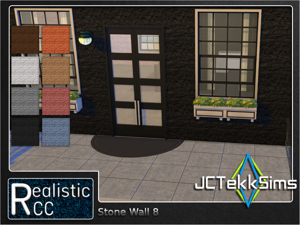 Sims 4 — Stone Wall 8 by JCTekkSims — Created by JCTekkSims