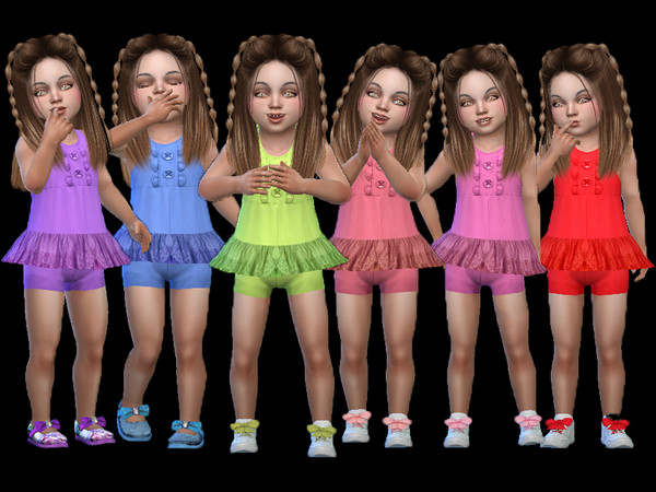 Sims 4 — Cora jumpsuit by TrudieOpp — Cora jumpsuit shorts in 6 colors