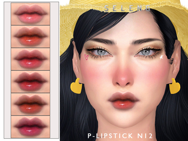 Sims 4 — P-Lipstick N12 [Patreon] by Seleng — The lipstick has 26 colours and HQ compatible. Allowed for teen, young