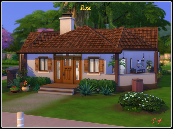 Sims 4 — Rose by ruja2 — Rose, a home for a young family, has two bedrooms and a bathroom.