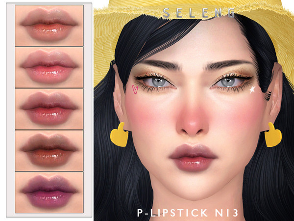Sims 4 — P-Lipstick N13 [Patreon] by Seleng — The lipstick has 39 colours and HQ compatible. Allowed for teen, young