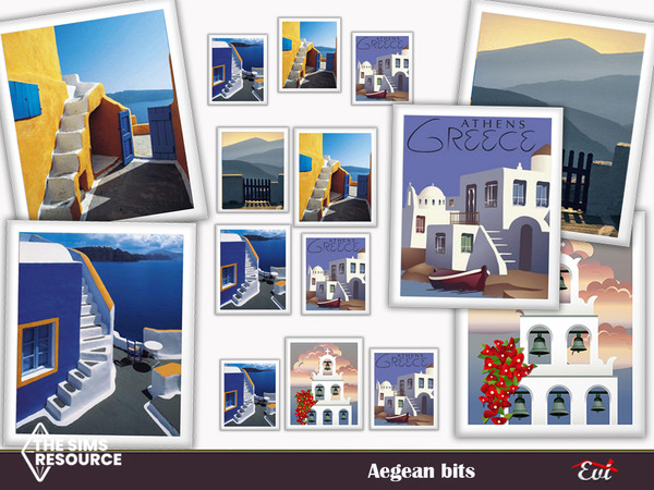Sims 4 — Aegean bits by evi — Fresh summer themes for decoration