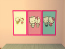 Sims 4 — HK Kouple art by BeABarbie — Hellokitty 6 options