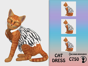 Sims 4 — Cat Dress C750 by turksimmer — 3 Swatches Compatible with HQ mod Works with all of skins Custom Thumbnail All