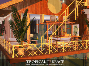 Sims 4 — Tropical Terrace by dasie22 — Tropical Terrace is a charming balcony. Please, use code