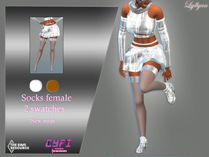 Sims 4 — Cyfi Socks female  by LYLLYAN — Socks female in 2 swatches.