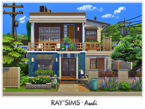 Sims 4 — Asahi by Ray_Sims — This house fully furnished and decorated, without custom content. This house has 2 bedroom