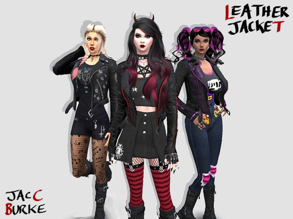 Sims 4 — JaccBurke's Leather Jacket Accessory by JaccBurke — This jacket is labeled as accessory, which means you can add